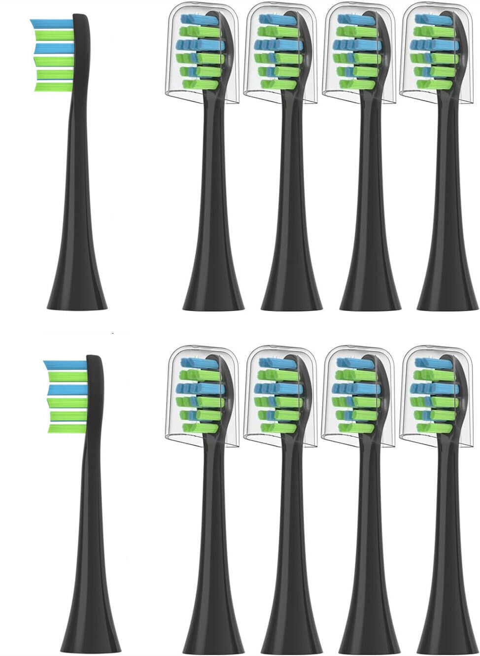 For happybrush VIBE3 / Eco VIBE3 / V3 / ECO V3 Toothbrush Heads,10Pack