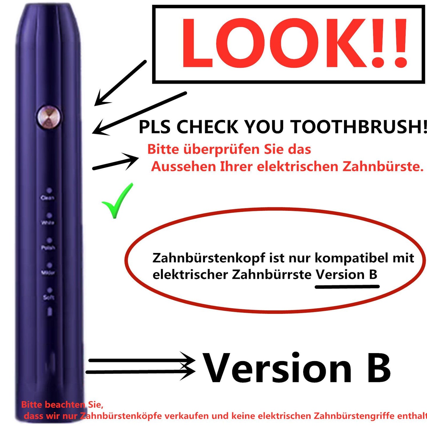 for Denta M / Denta▪M Toothbrush Heads 10Pack