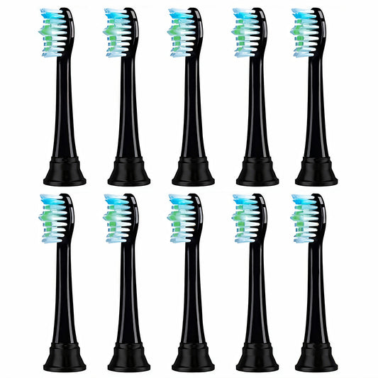 For YUNCHI C3 Brush Heads ,10Pack  BLACK