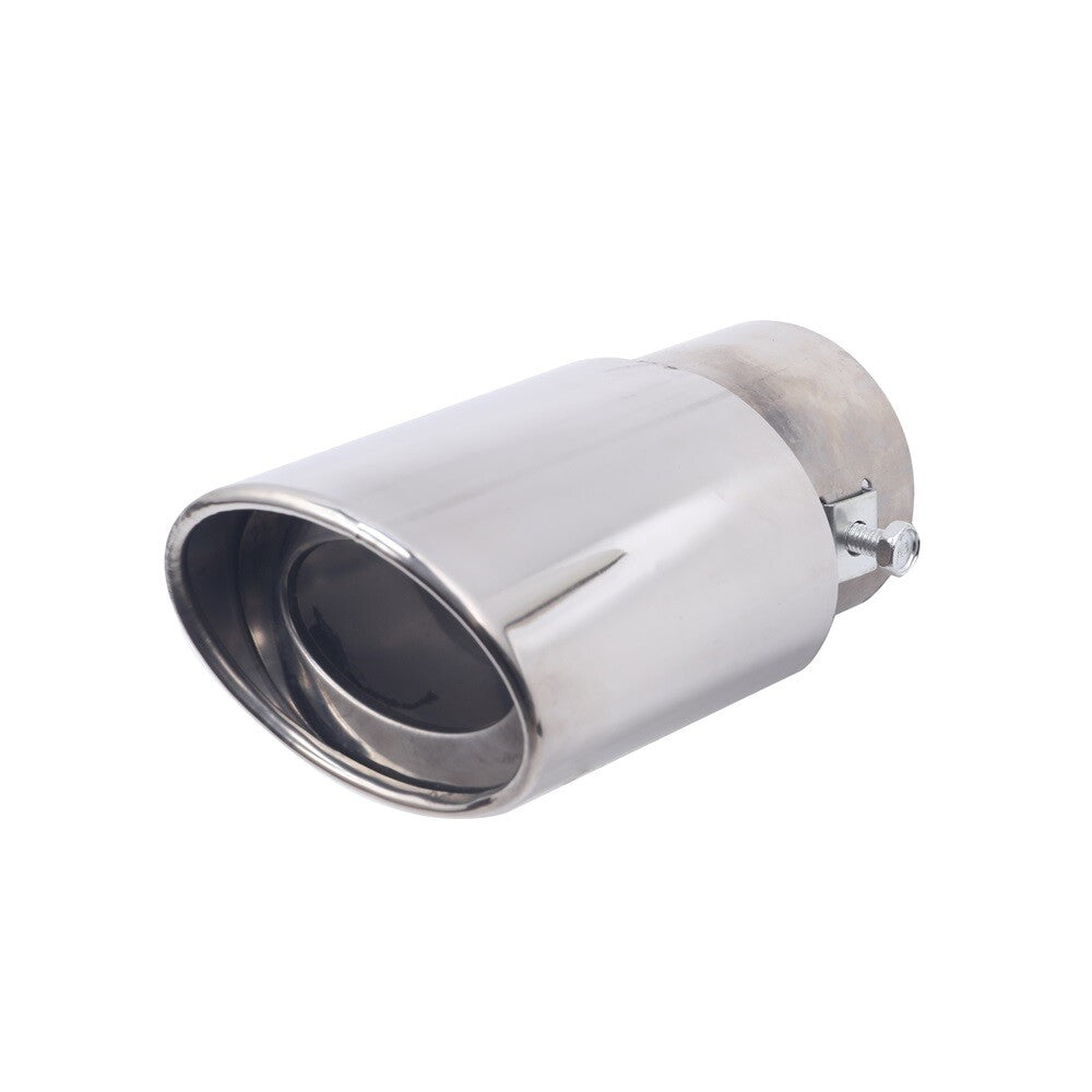 Car Chrome Stainless Steel Rear Exhaust Pipe Tail Muffler Tip Round Accessories