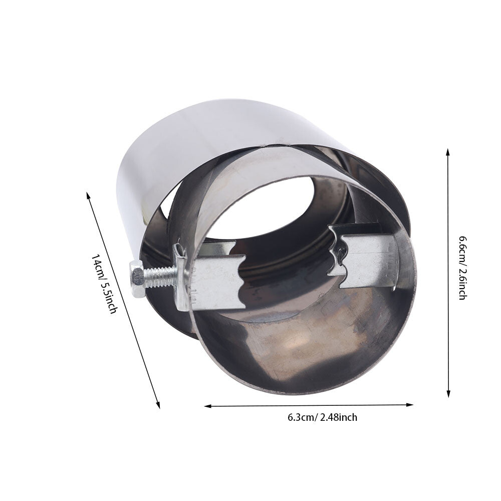 Car Chrome Stainless Steel Rear Exhaust Pipe Tail Muffler Tip Round Accessories