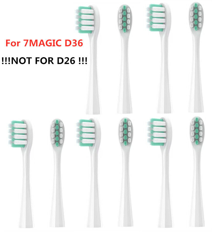 for 7MAGIC D36 Toothbrush Heads  10Pack