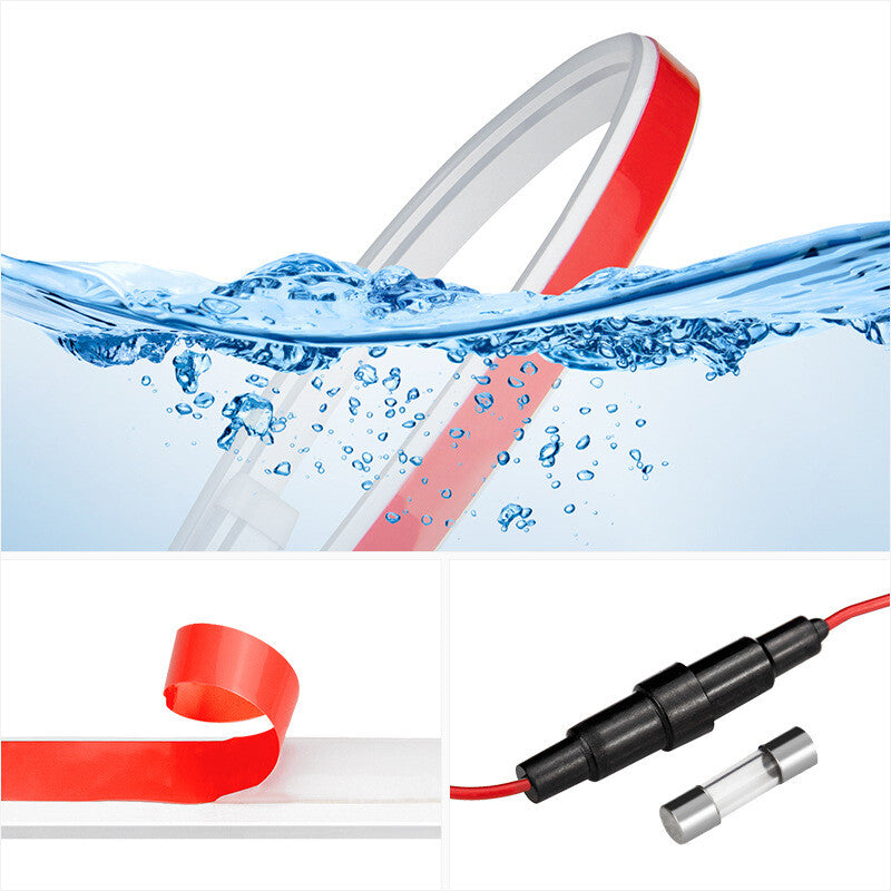 Universal White Flexible Car Hood Day Running LED Light Strip Accessories USA