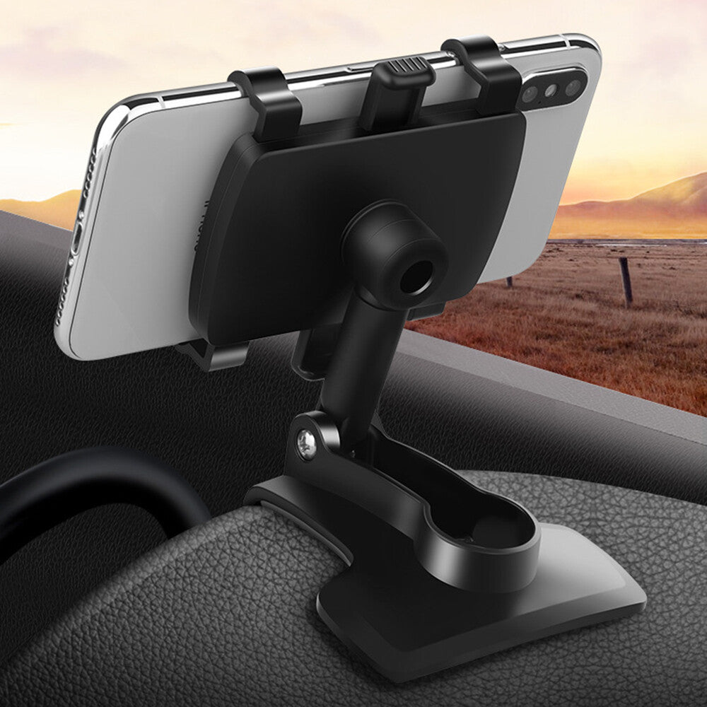 Car Mount Holder Car Dashboard Sun Visor Mirror Stand For Mobile Cell Phone 360°