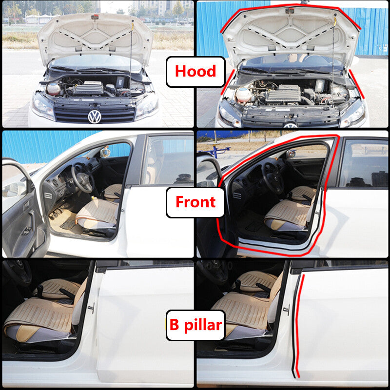 32ft U-Shape Car Door Edge Guard Molding Trim Rubber Edge Strip Seal Protector