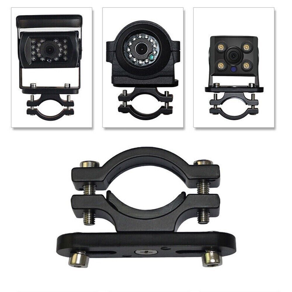 1PCS 360° Rotate Car Side Mirror Camera Mounting Bracket Spotlight Frame Black