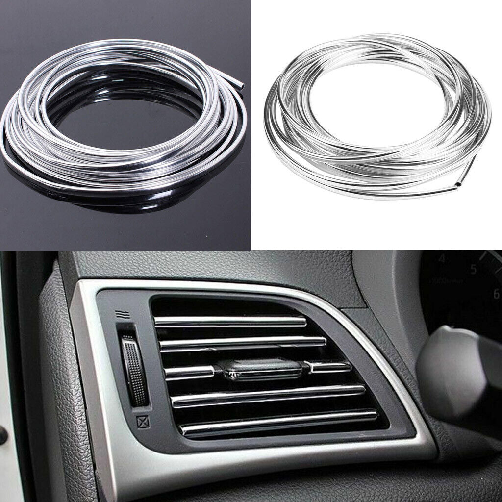 20FT Car Chrome Moulding Trim Strip Auto Door Edge Scratch Guard Protector Cover
