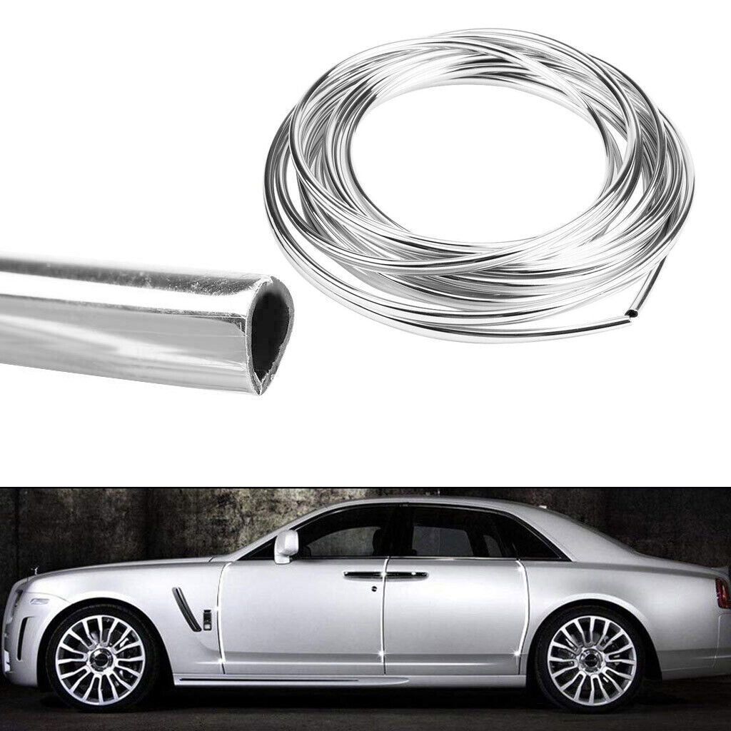 20FT Car Chrome Moulding Trim Strip Auto Door Edge Scratch Guard Protector Cover