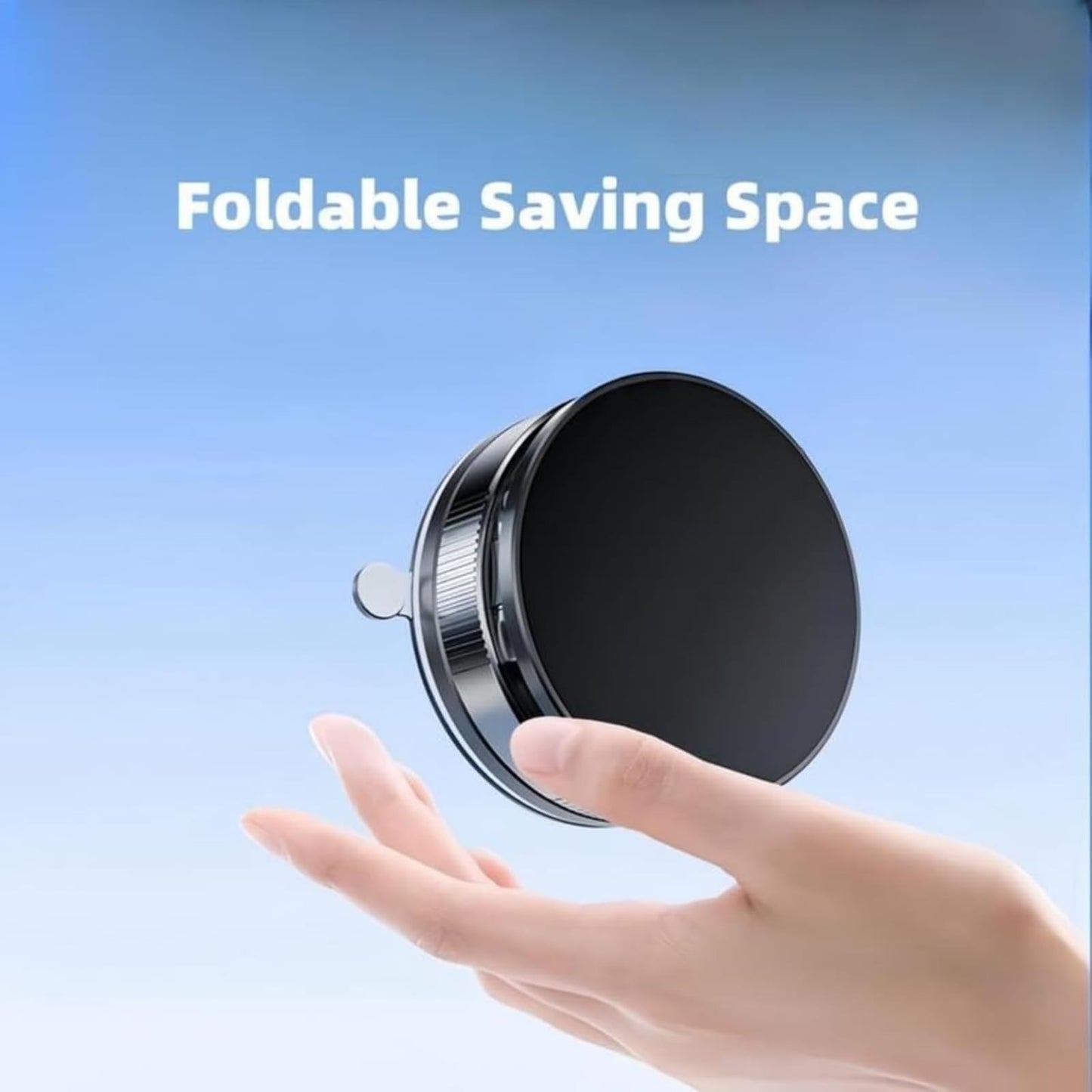 360° Vacuum Magnetic Phone Holder - Suction Cup Car Mount with Foldable Stand
