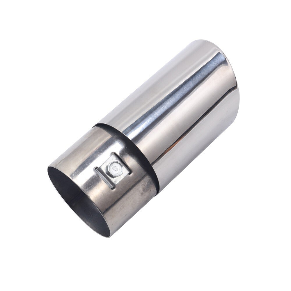 Car Chrome Stainless Steel Rear Exhaust Pipe Tail Muffler Tip Round Accessories