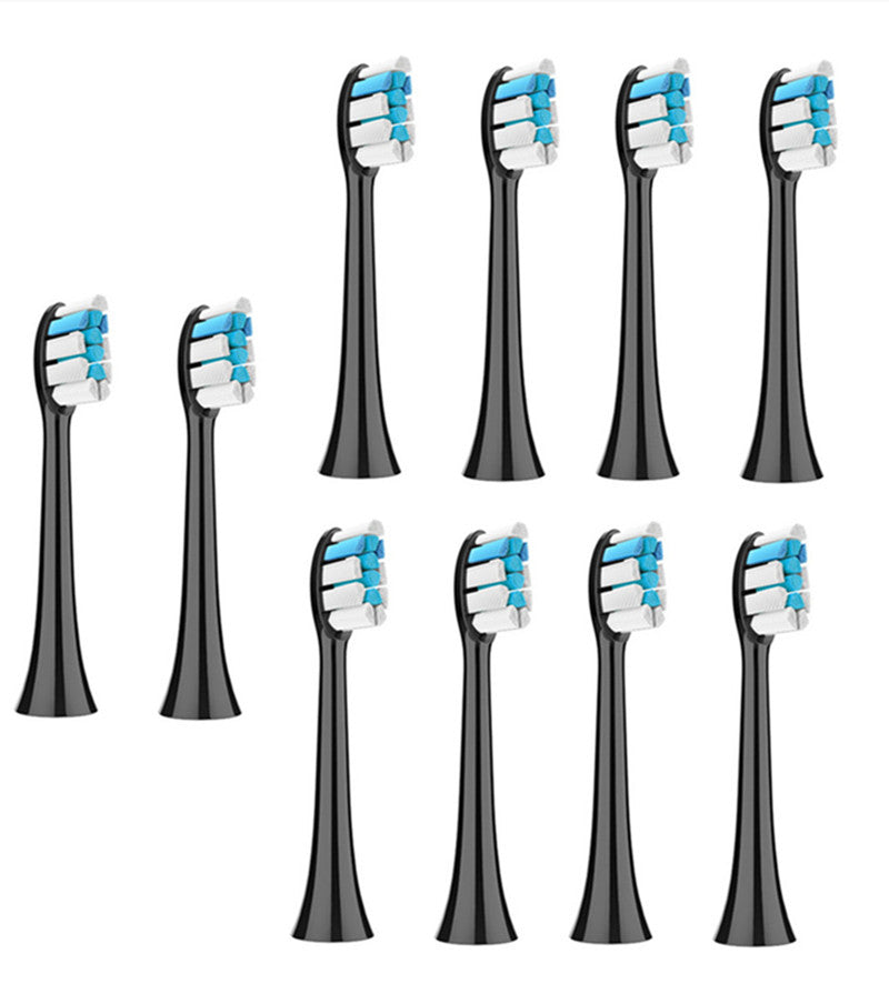 For Phniti Serial PT-BL006 / BL006 BLACK Toothbrush Heads,10Pack