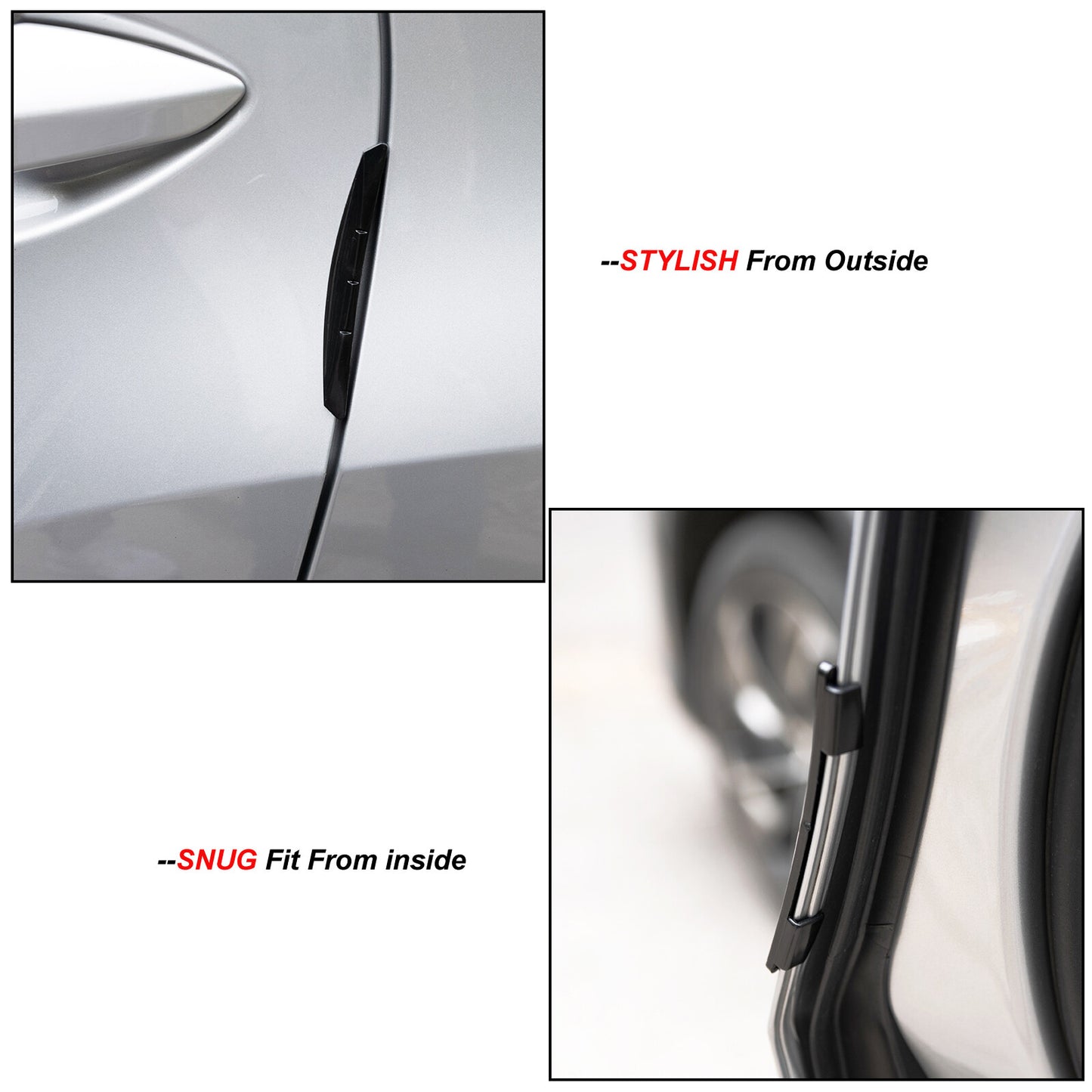 Car Door Edge Guard Protector Anti-Scratch Guard Moulding Strip Accessories 4PCS