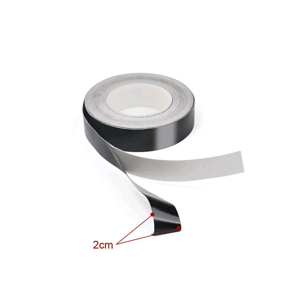 2cm X 10M Car Window Trim Vinyl Film Door Waistline Sticker Accessories Black