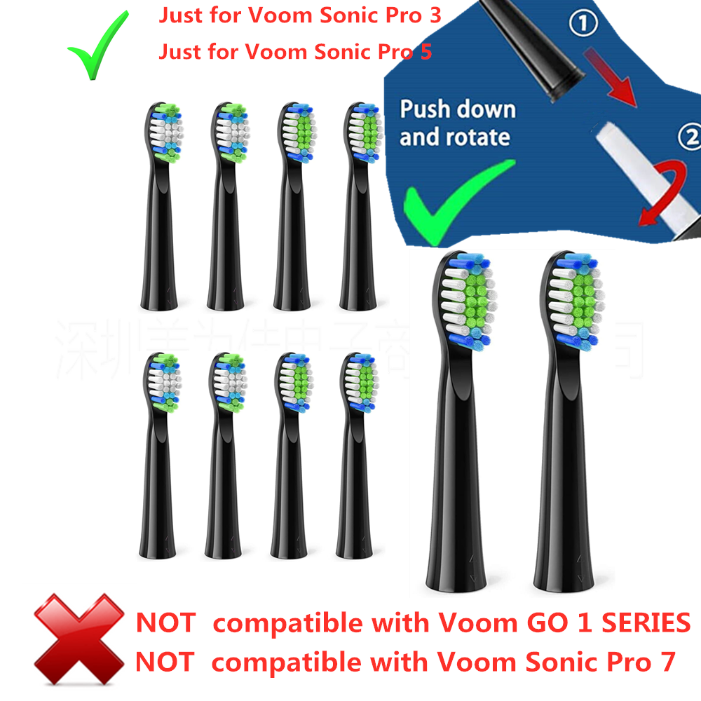 for Voom Sonic – Pro 3 / Pro 5 Brushes Heads ,10 Pack