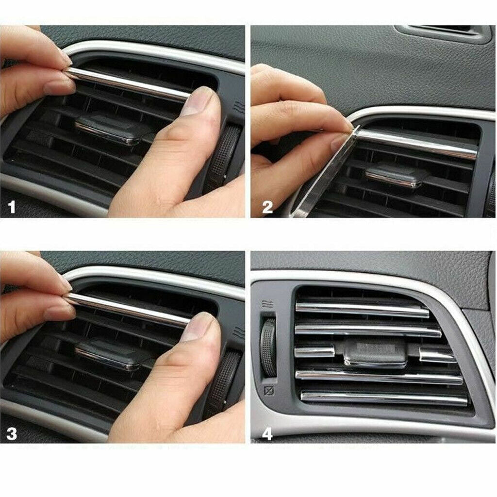 20FT Car Chrome Moulding Trim Strip Auto Door Edge Scratch Guard Protector Cover