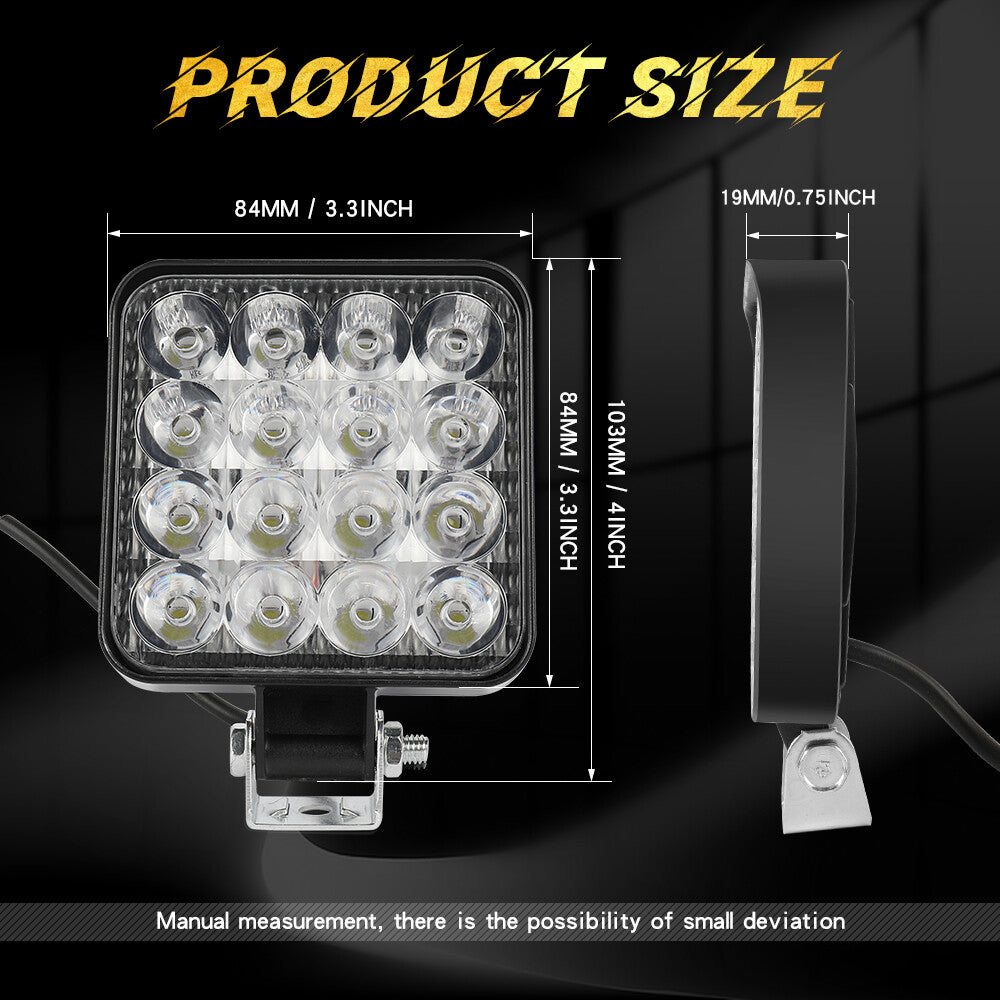 12V LED Work Light Bar Flood Spot Light Driving Lamp Offroad Car Truck SUV 4WD