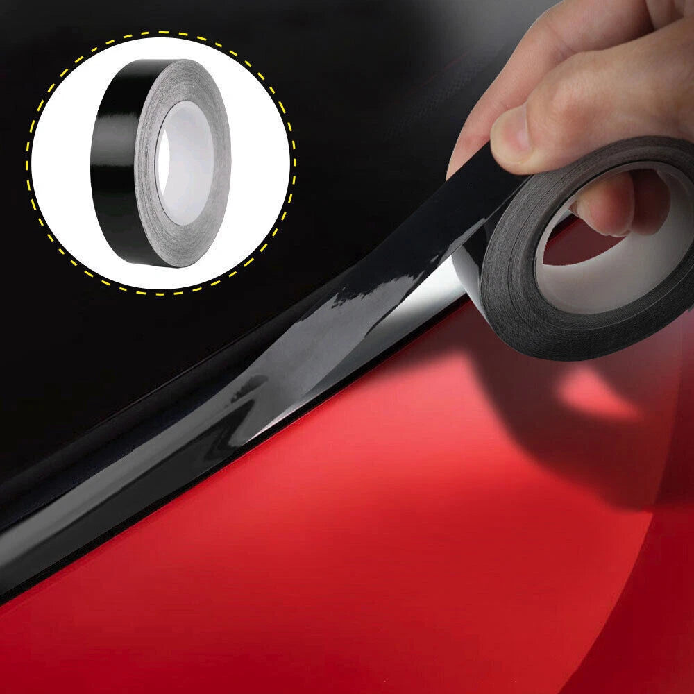 2cm X 10M Car Window Trim Vinyl Film Door Waistline Sticker Accessories Black