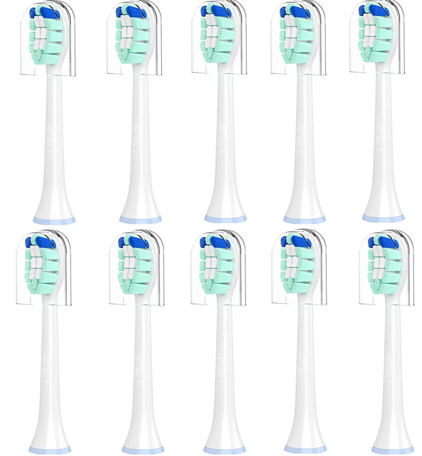 For Philips HX3 / HX6 / HX8 / HX9 Toothbrush Heads,10 Pack