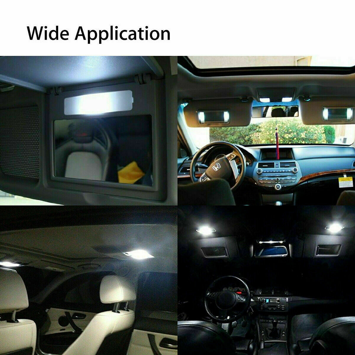 20pcs LED Interior Lights Bulbs Kit 6000K Car Trunk Dome License Plate Xsqkzyfkp