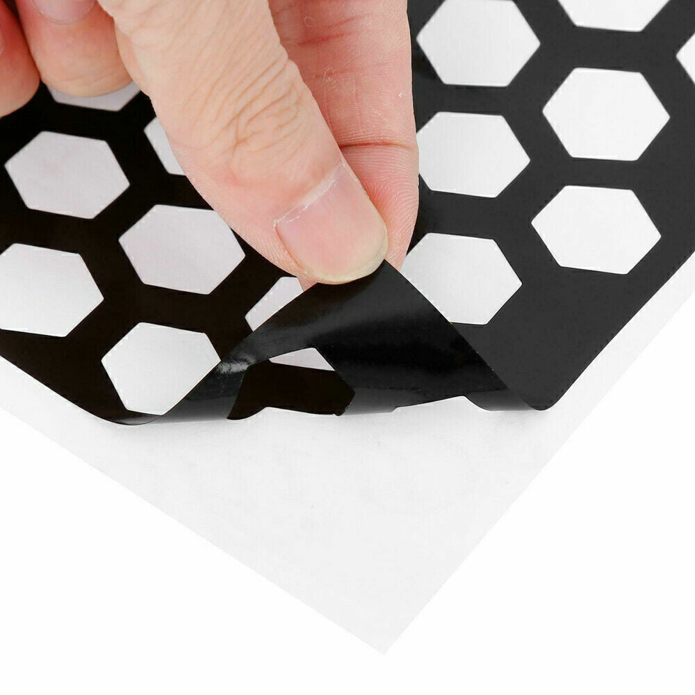 2x Car Rear Tail Light Cover Black Honeycomb Sticker Tail-lamp Decal Accessories