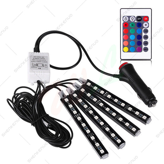 RGB / LED Colorful Glow Car Interior Lamp Under Dash Footwell Seats Inside Light