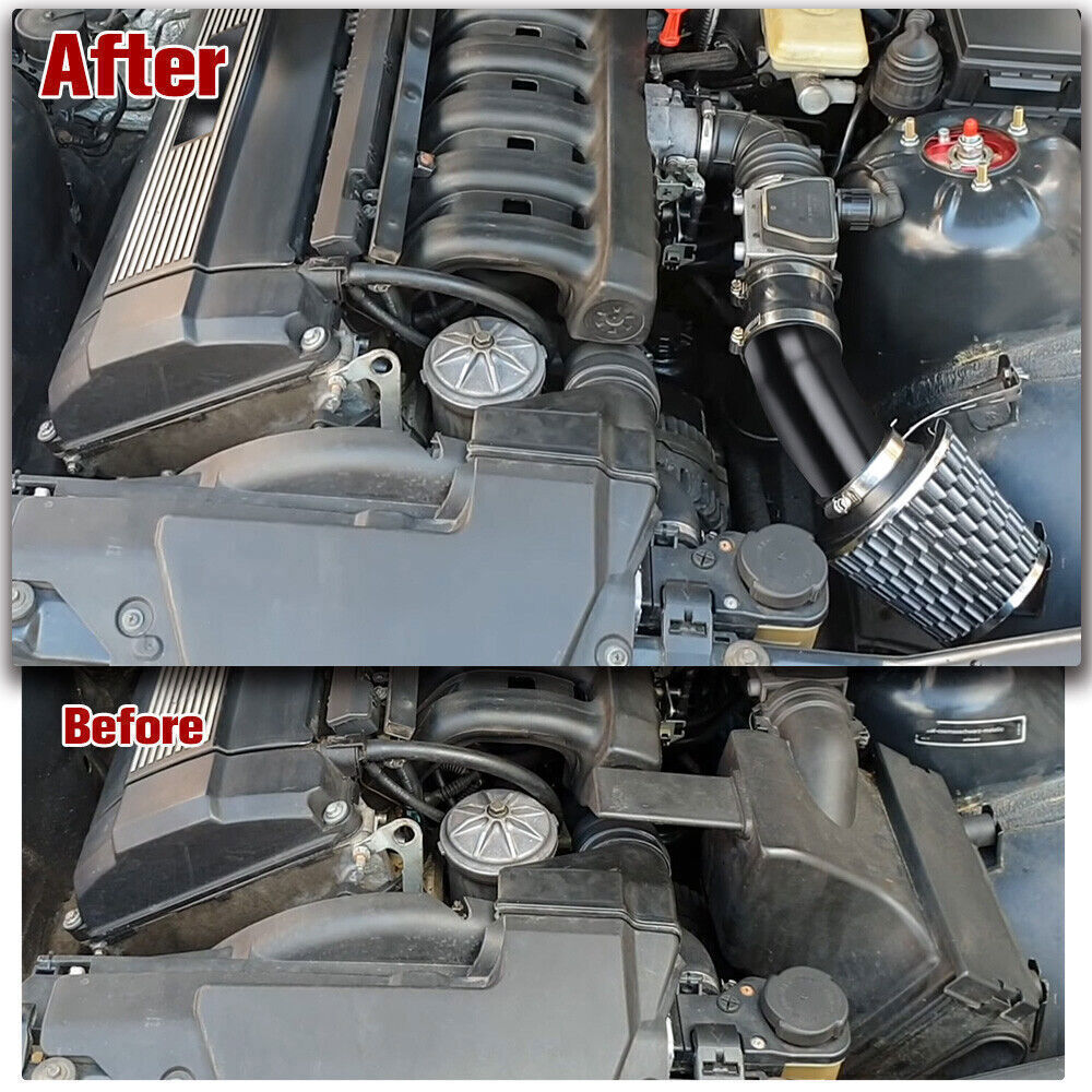 Cold Air Intake Filter Induction Kit Pipe Power Flow Hose System Car Accessories