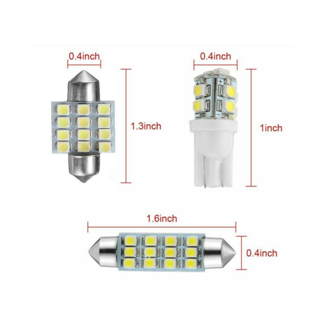 20pcs LED Interior Lights Bulbs Kit 6000K Car Trunk Dome License Plate Xsqkzyfkp