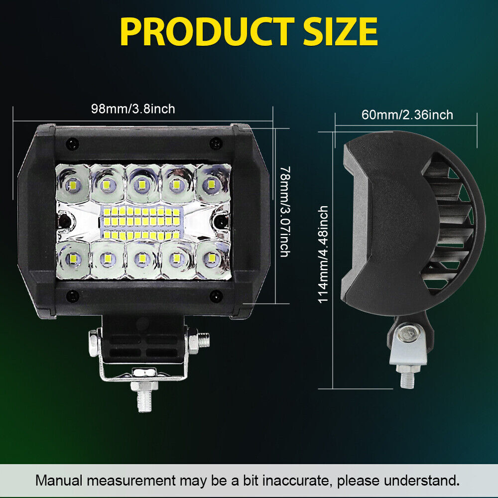 12V LED Work Light Bar Flood Spot Light Driving Lamp Offroad Car Truck SUV 4WD