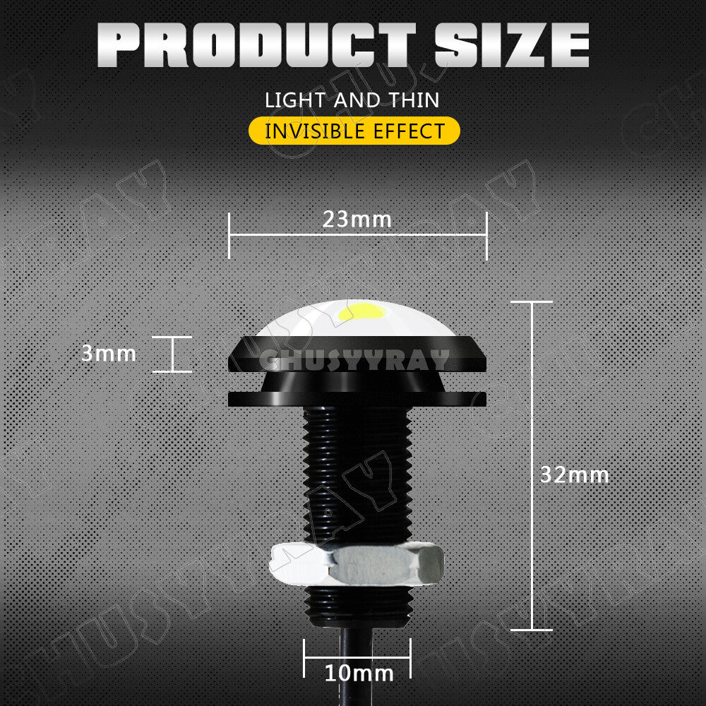 4x Eagle Eye Lamps LED DRL Fog Daytime Running Car Light Tail Backup 12V White