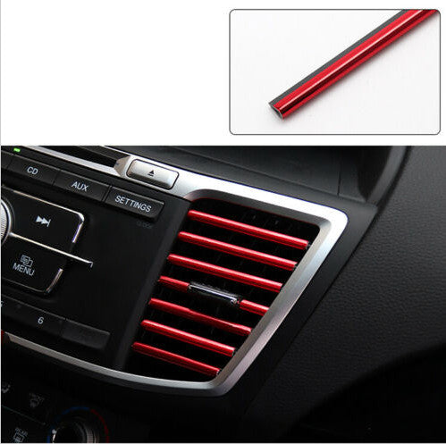 10× Car Accessories Interior Air Conditioner Air Outlet Decoration Stripes Cover