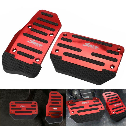 Universal Red Non-Slip Automatic Gas Brake Foot Pedal Pad Cover Car Accessories