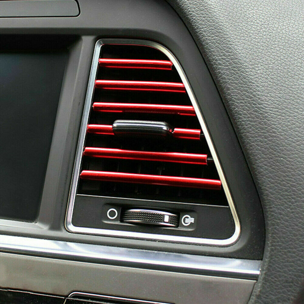 10× Car Accessories Interior Air Conditioner Air Outlet Decoration Stripes Cover