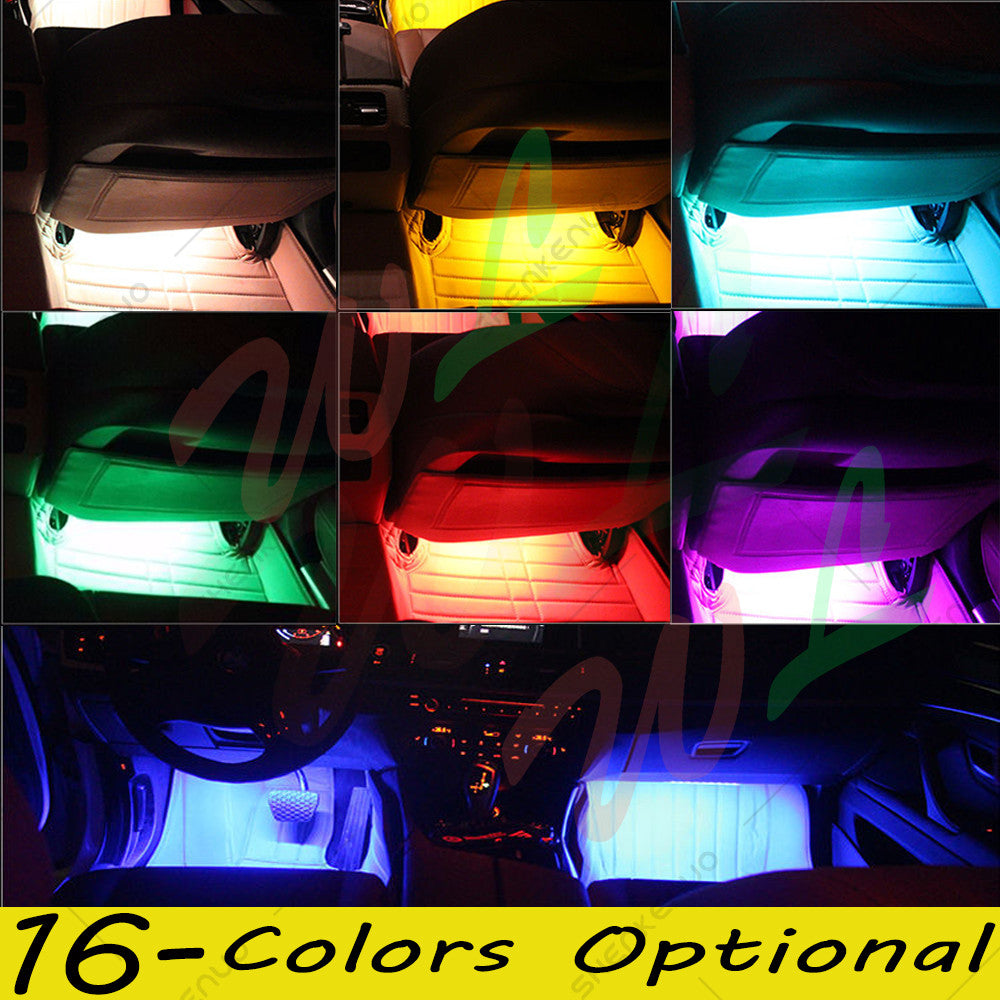 RGB / LED Colorful Glow Car Interior Lamp Under Dash Footwell Seats Inside Light