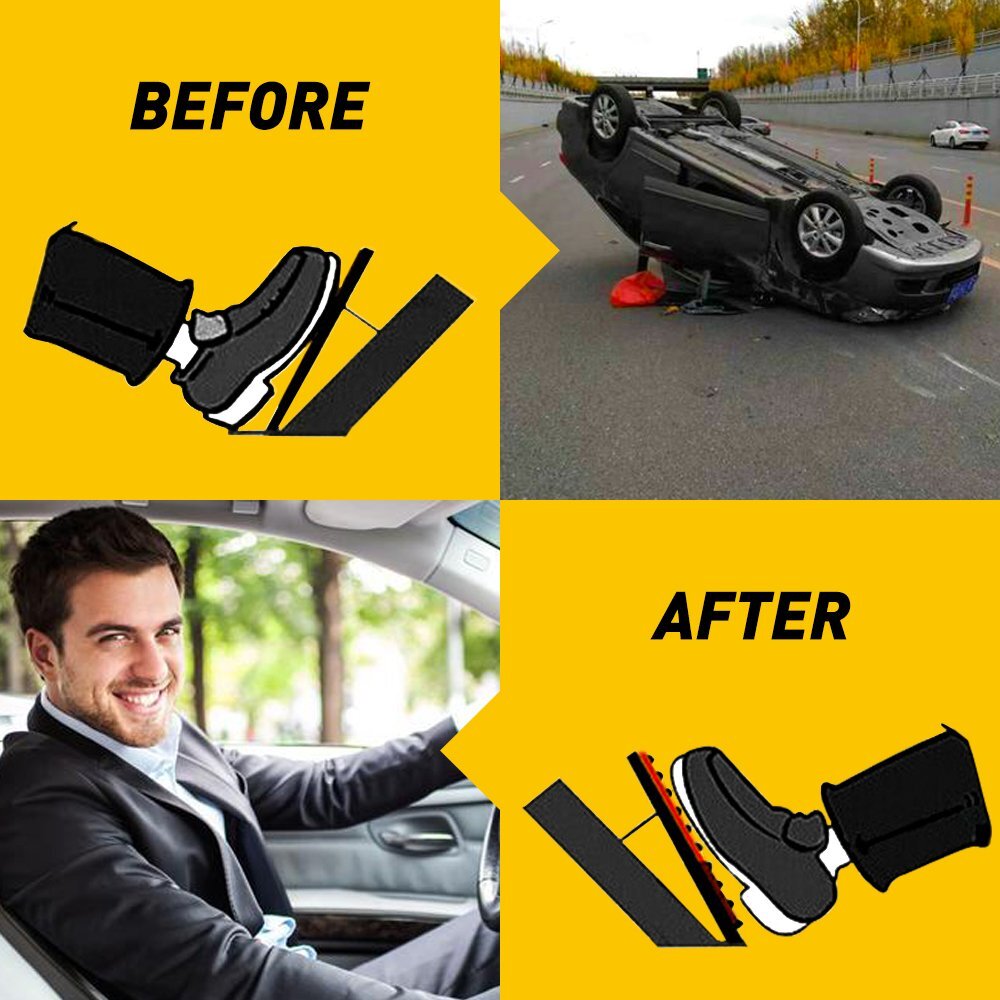 Universal Red Non-Slip Automatic Gas Brake Foot Pedal Pad Cover Car Accessories