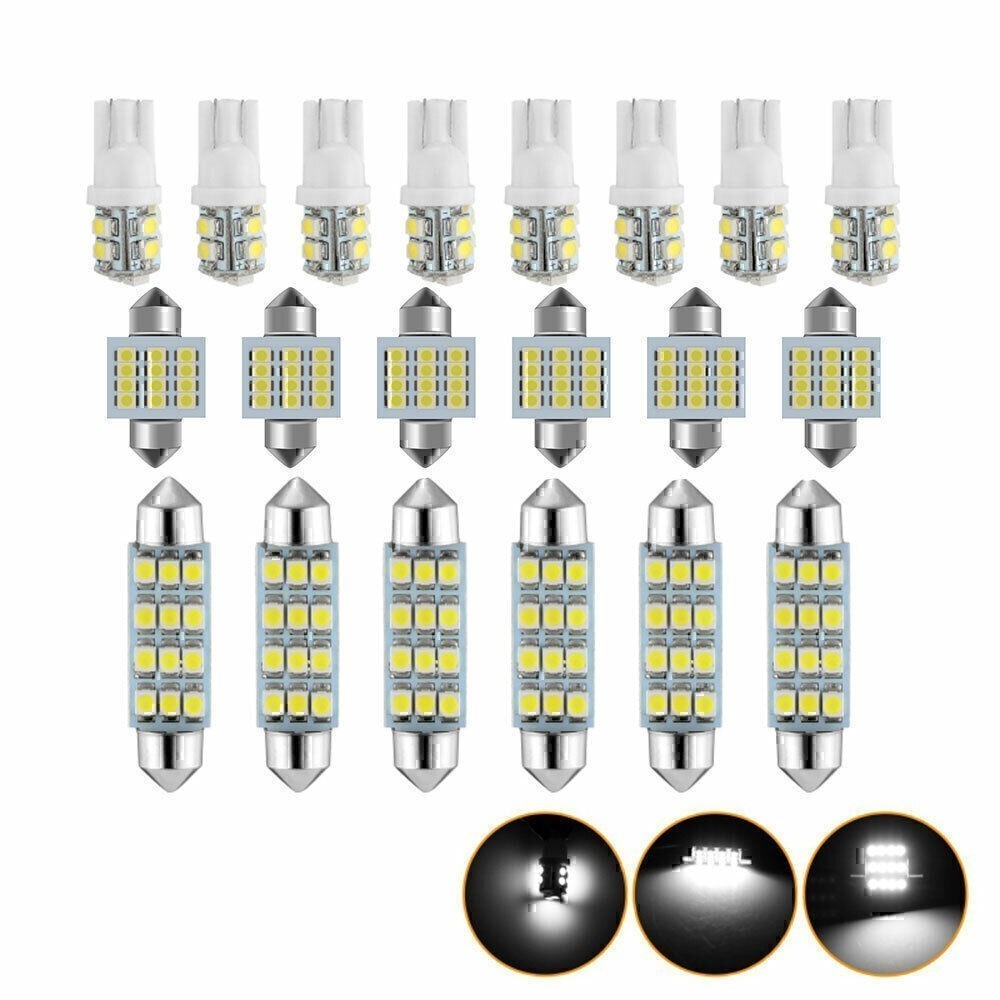 20pcs LED Interior Lights Bulbs Kit 6000K Car Trunk Dome License Plate Xsqkzyfkp