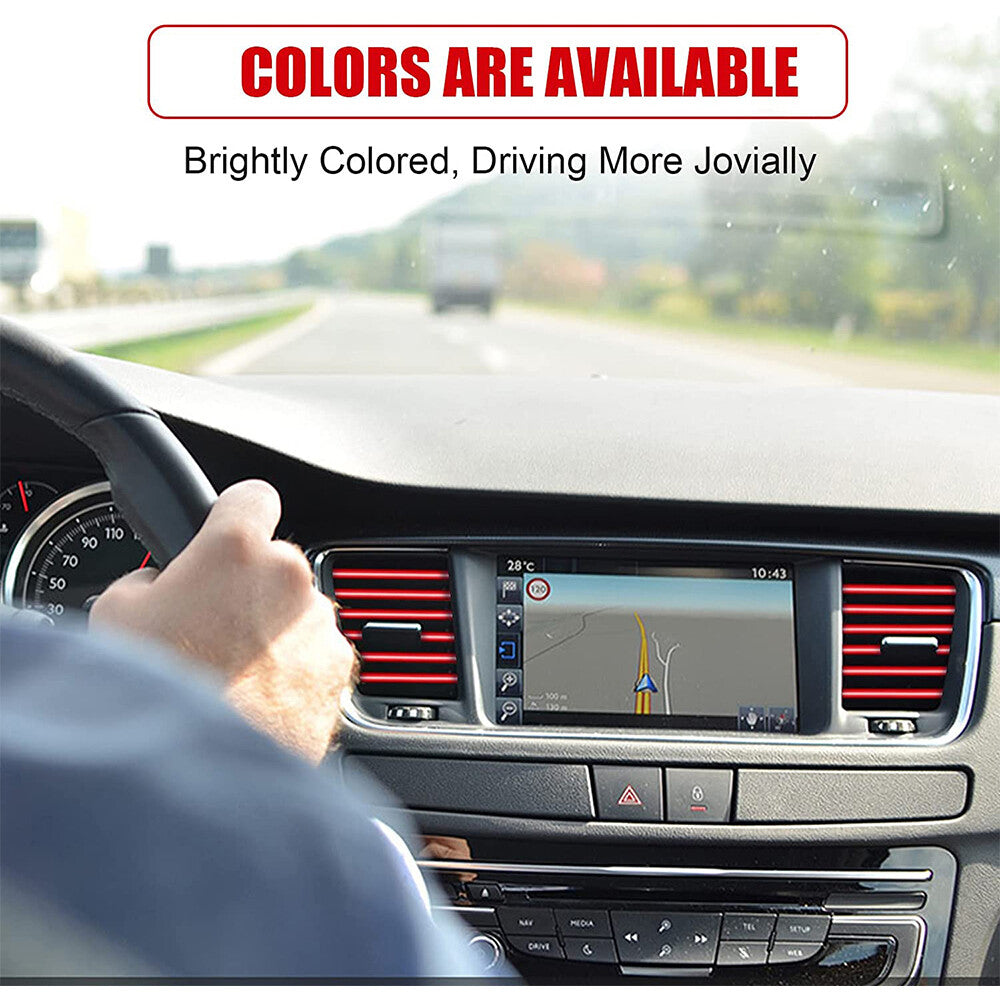 10× Car Accessories Interior Air Conditioner Air Outlet Decoration Stripes Cover