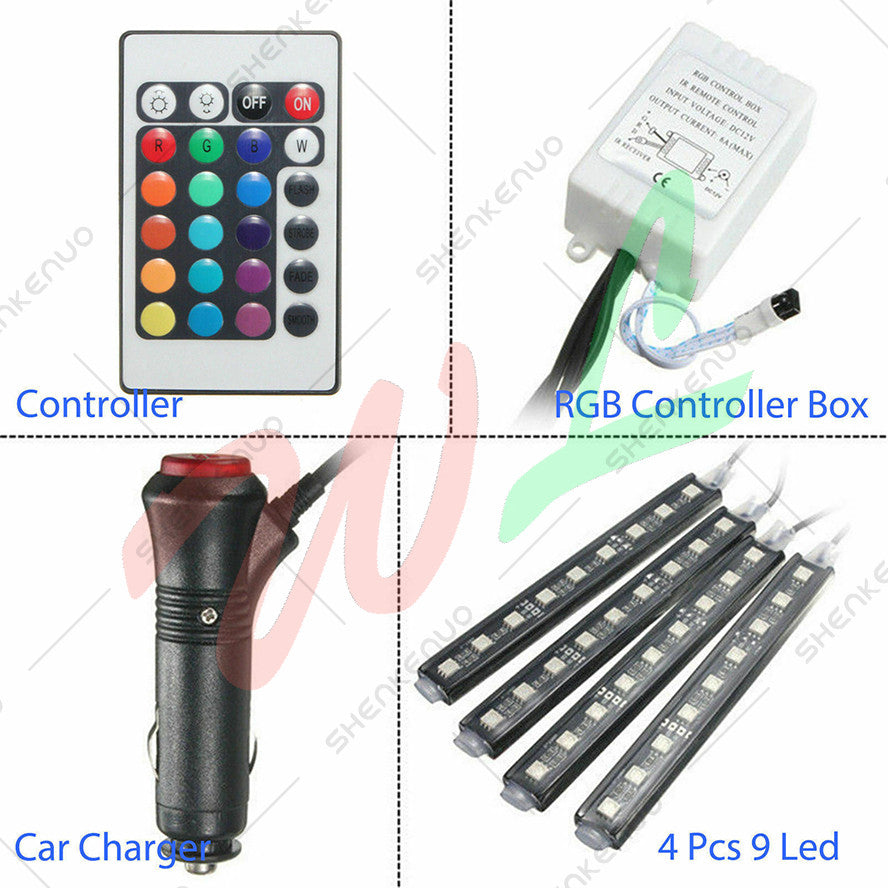 RGB / LED Colorful Glow Car Interior Lamp Under Dash Footwell Seats Inside Light