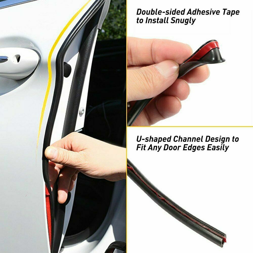 32ft U-Shape Car Door Edge Guard Molding Trim Rubber Edge Strip Seal Protector