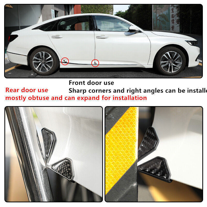 2x Black Anti-Scratch Car Door Corner Guard Cover Sticker Protector Accessories