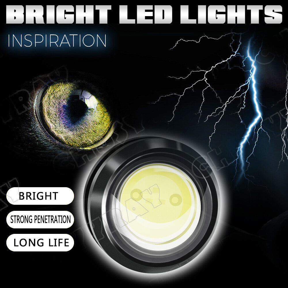 4x Eagle Eye Lamps LED DRL Fog Daytime Running Car Light Tail Backup 12V White