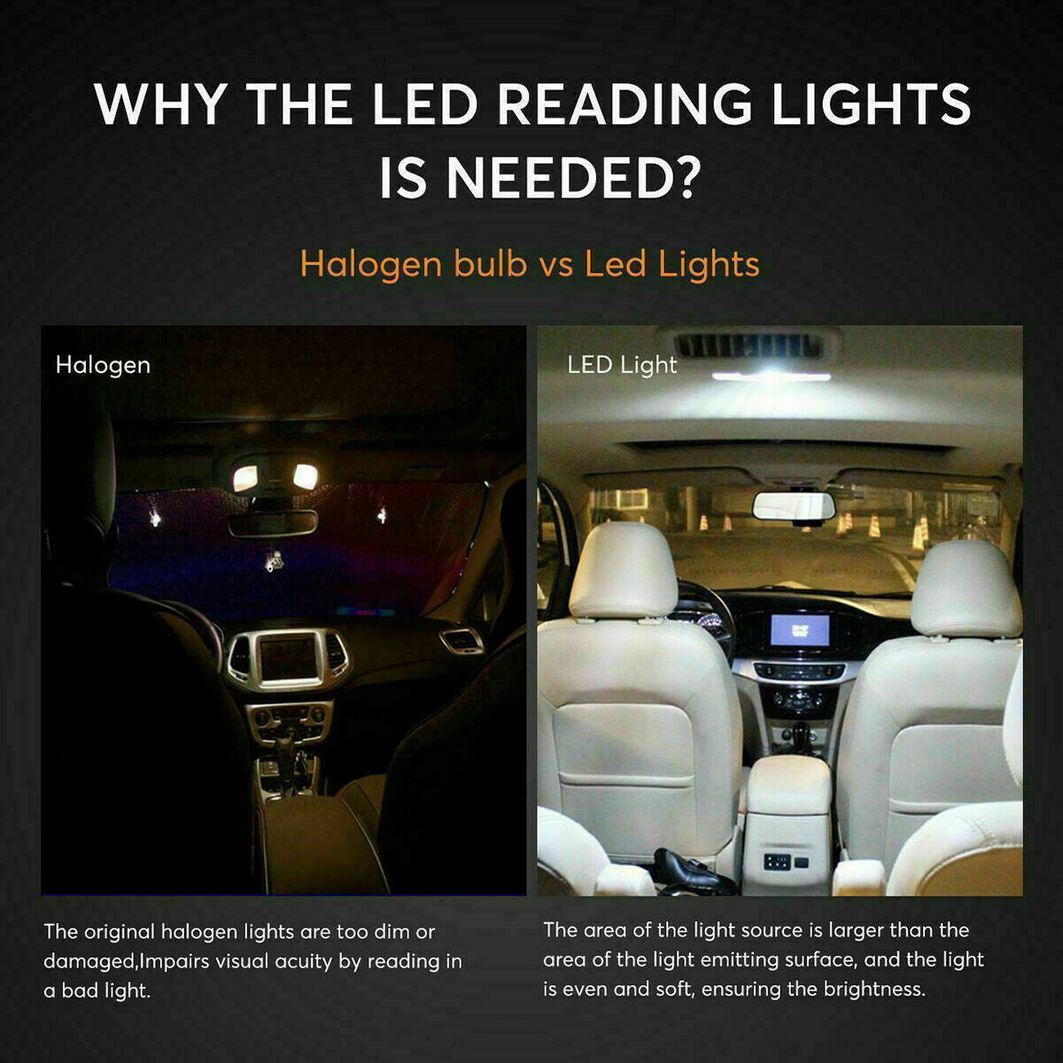 20pcs LED Interior Lights Bulbs Kit 6000K Car Trunk Dome License Plate Xsqkzyfkp