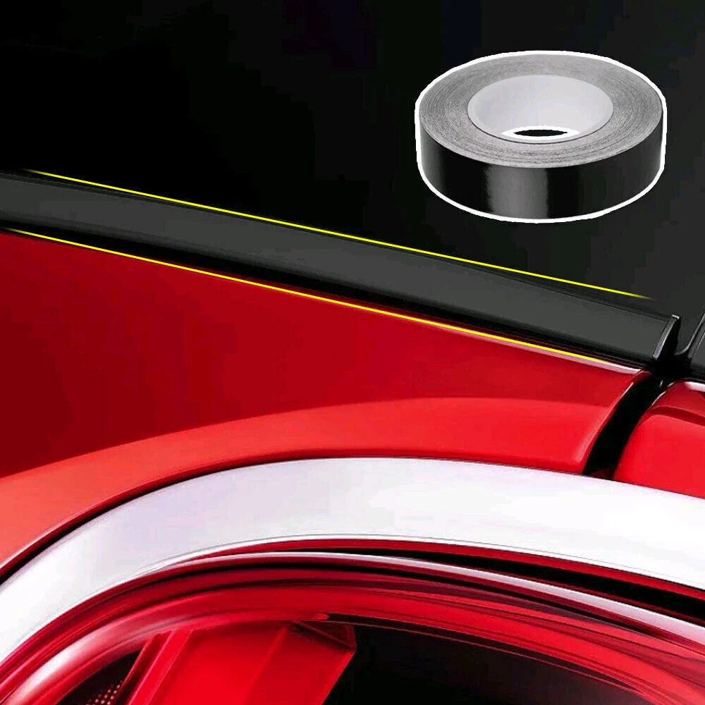 2cm X 10M Car Window Trim Vinyl Film Door Waistline Sticker Accessories Black