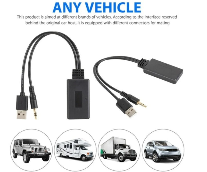 Wireless Bluetooth AUX Audio Receiver Adapter Car Interior Accessories Universal