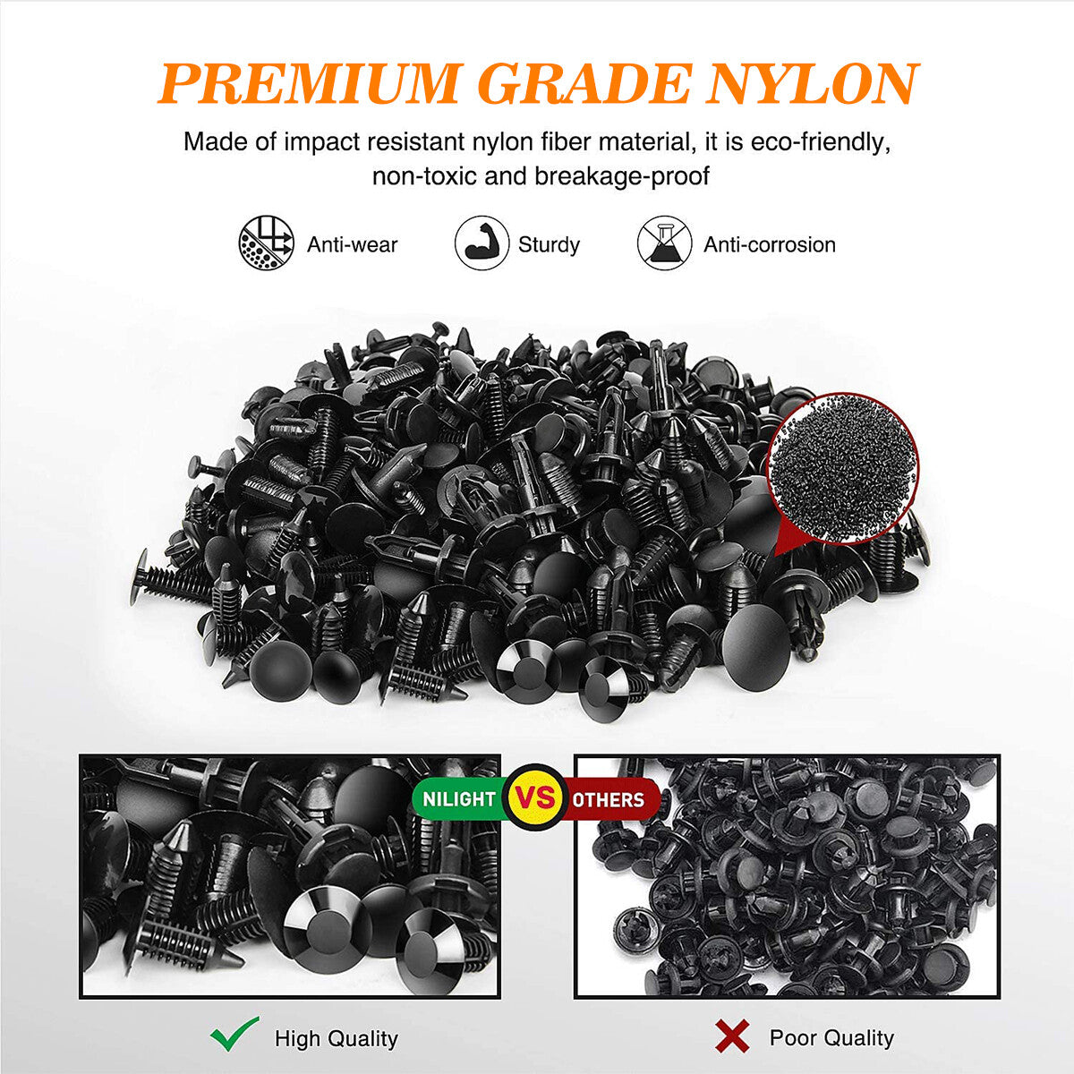240pcs Auto Car Bumper Retainer Clips Kit Fastener Remover Push Pin Rivet Screw