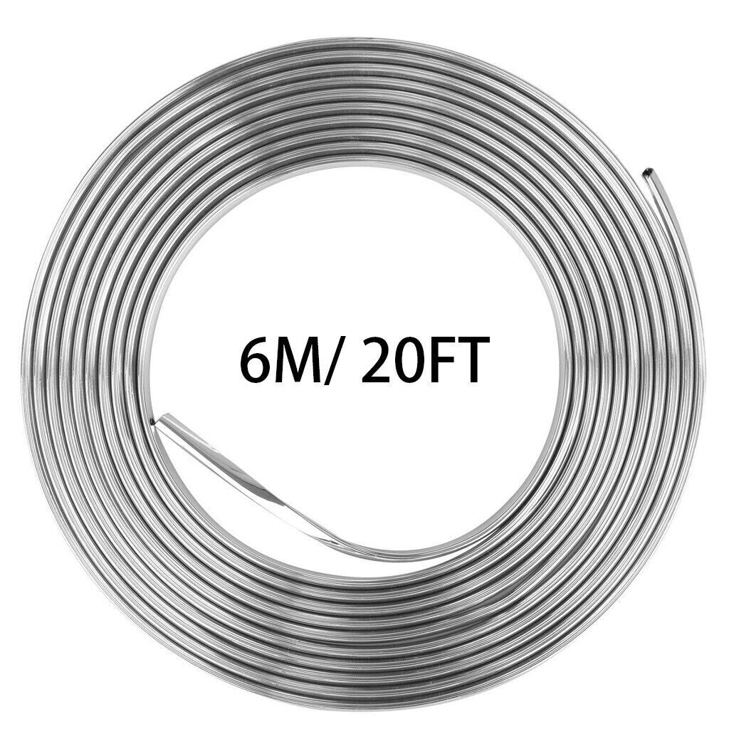 20FT Car Chrome Moulding Trim Strip Auto Door Edge Scratch Guard Protector Cover