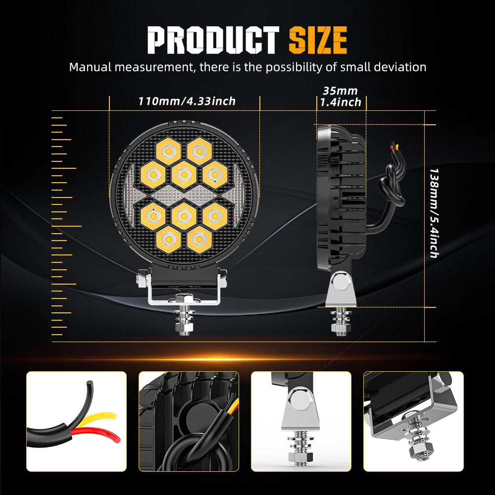 12V LED Work Light Bar Flood Spot Light Driving Lamp Offroad Car Truck SUV 4WD