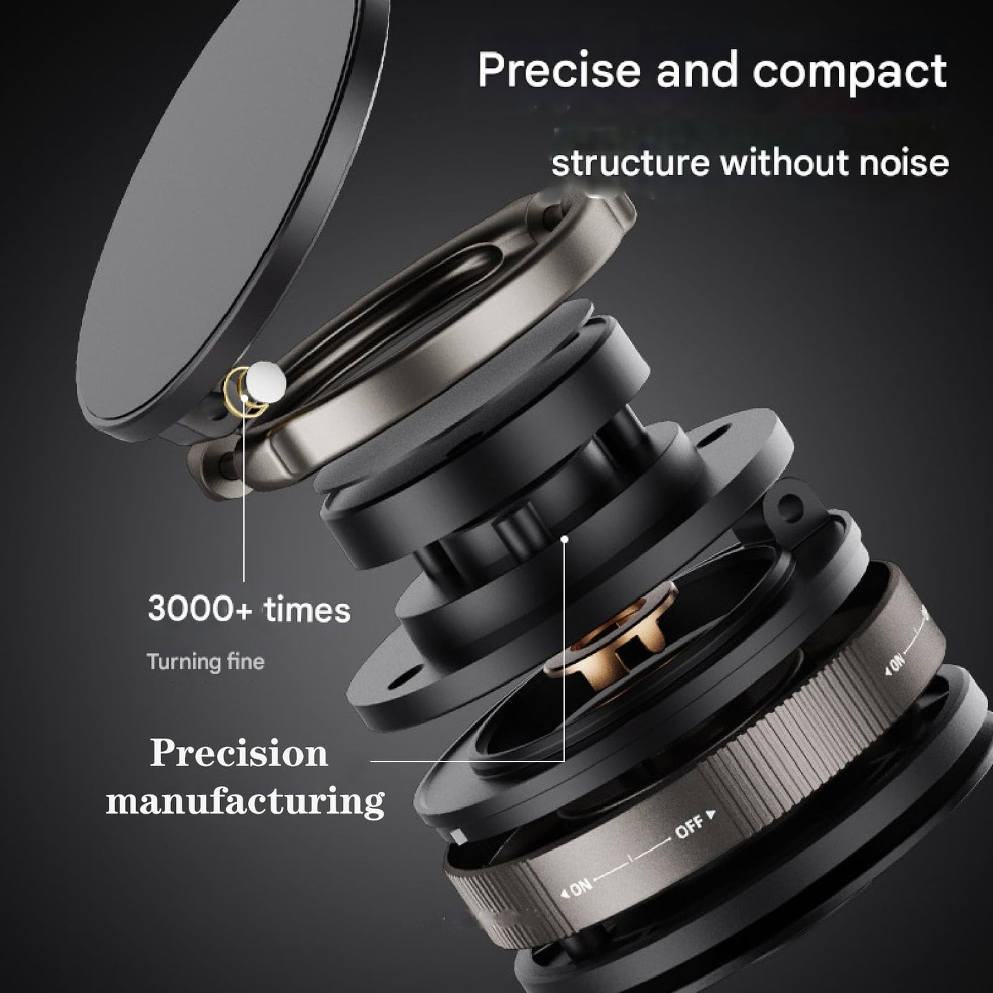 360° Vacuum Magnetic Phone Holder - Suction Cup Car Mount with Foldable Stand