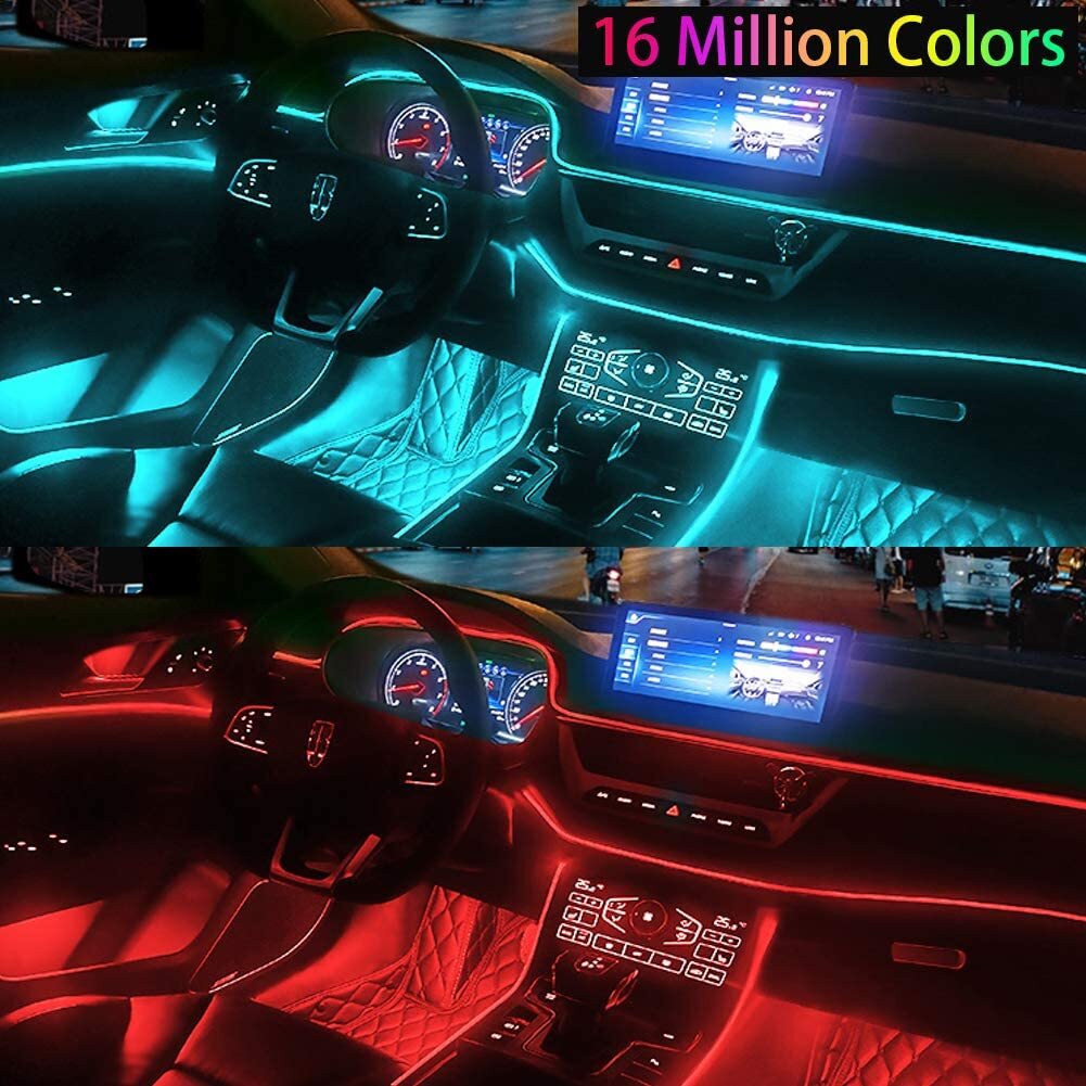 LED Car Interior Strip Light Atmosphere Neon Glow APP-Control Ambient Light Kit