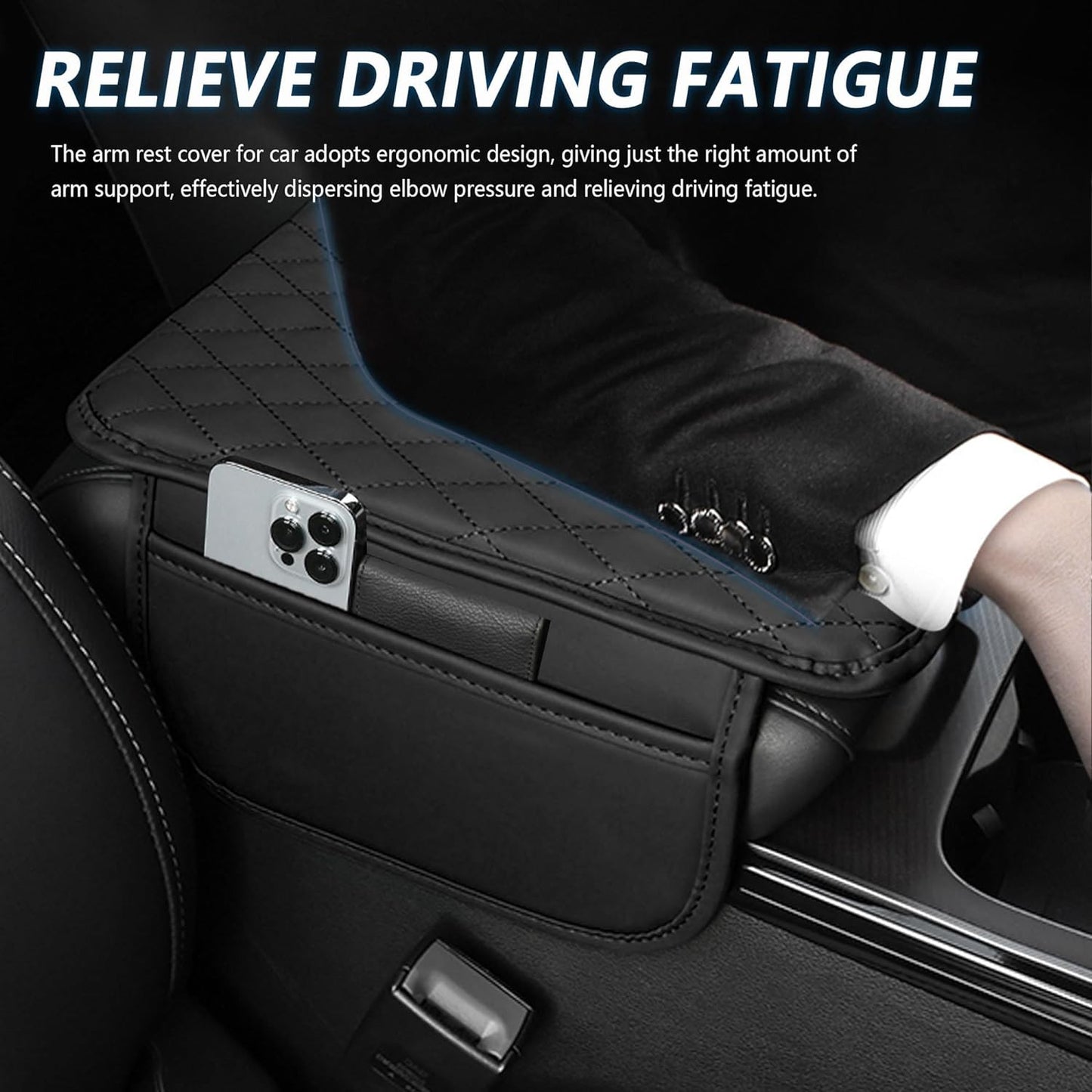 Car Accessories Auto Armrest Cushion Cover Center Console Box Pad Protector USA